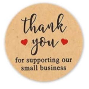 150 Thank You for Supporting My Business Stickers, Supplies